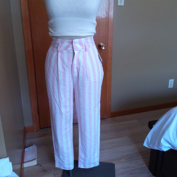 Geo-belt linen pant - Picture 6 of 7